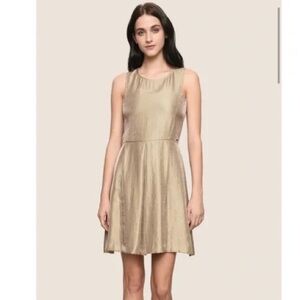 ARMANI‎ EXCHANGE Gold Shimmer Mini Dress